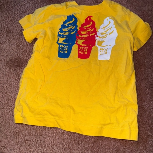 Hanna Andersson Yellow Tee with Ice Cream Print - Picture 1 of 3